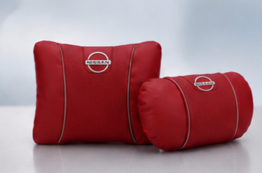 Nissan Car Neck Pillow & Lumbar Support Cushion Set