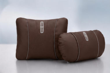 Lincoln Car Neck Pillow & Lumbar Support Cushion - Set Brown