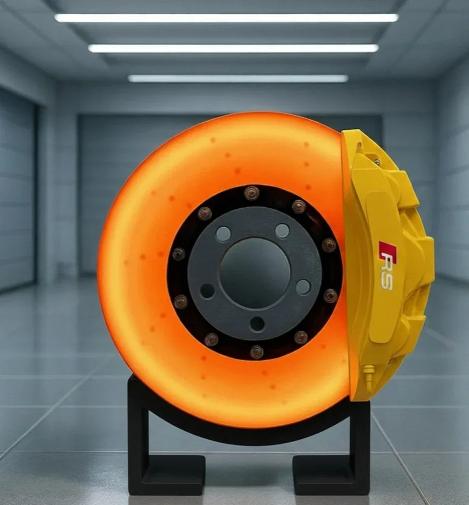 Car Brake Disc LED Light – Rotating Car Wheel Hub Ambient Lamp - RS / Yellow Caliper