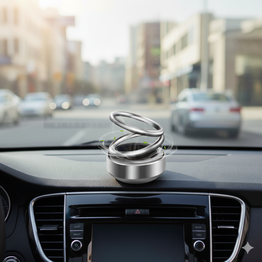 Solar Auto-Rotation Car Air Freshener – Perfume Diffuser for Car Interior - Blue