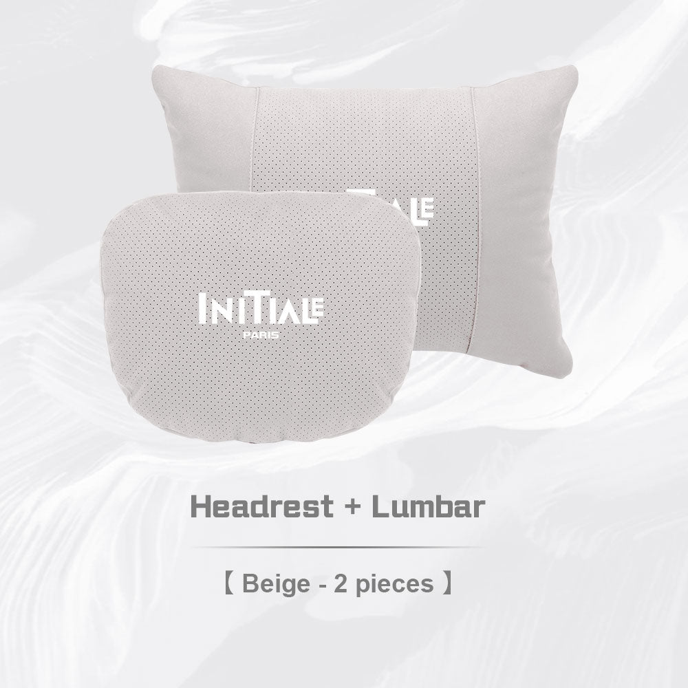 Initiale Paris Car Neck Pillow and Lumbar Support Cushion Set