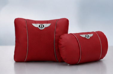 Bentley Car Neck Pillow & Lumbar Support Cushion - Set Red