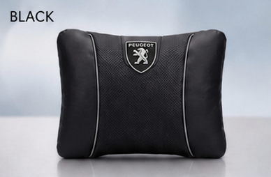 Peugeot Car Neck Pillow & Lumbar Support Cushion - Lumbar Black