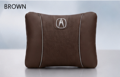Acura Car Neck Pillow & Lumbar Support Cushion - Lumbar Brown