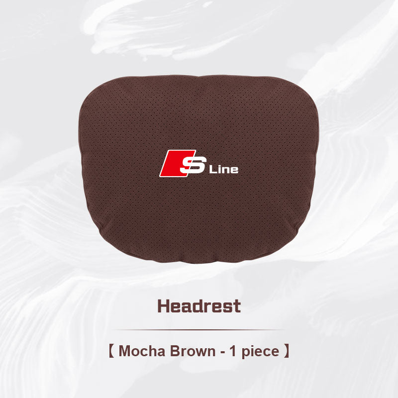 Audi S Line Neck Pillow and Lumbar Support Cushion Set