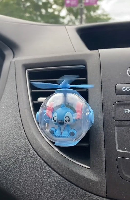 Stitch Flying Ball Car Air Freshener With LED Light