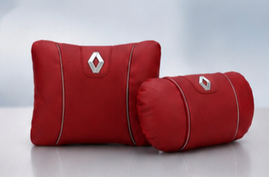 Renault Car Neck Pillow & Lumbar Support Cushion Set