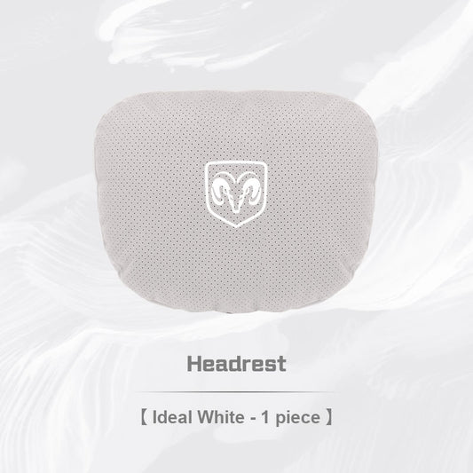 Dodge Neck Pillow and Lumbar Support Cushion Set - headrest white
