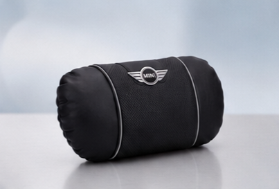 MINI Cooper Car Neck Pillow & Lumbar Support Cushion - Headrest Black