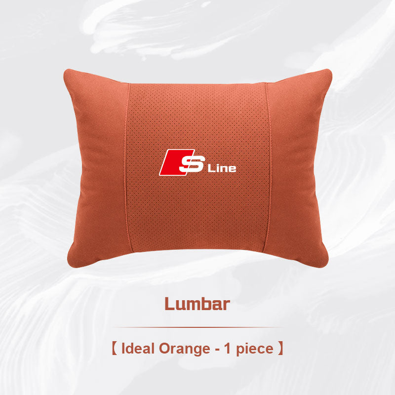 Audi S Line Neck Pillow and Lumbar Support Cushion Set