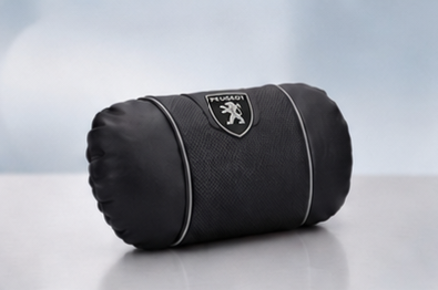 Peugeot Car Neck Pillow & Lumbar Support Cushion - Headrest Black