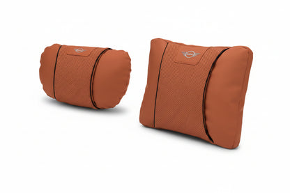 MINI Cooper Neck Pillow & Lumbar Support Cushion - Orange / Set