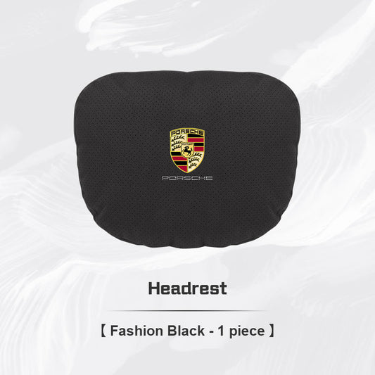 Porsche Neck Pillow and Lumbar Support Cushion Set