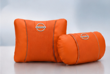 Nissan Car Neck Pillow & Lumbar Support Cushion Set