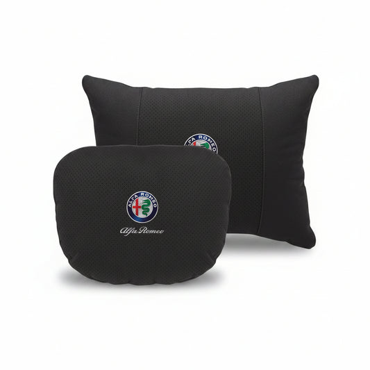Alfa Romeo Neck Pillow and Lumbar Support Cushion Set
