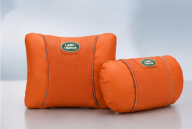 Almohada cervical y soporte lumbar de cuero para Land Rover 