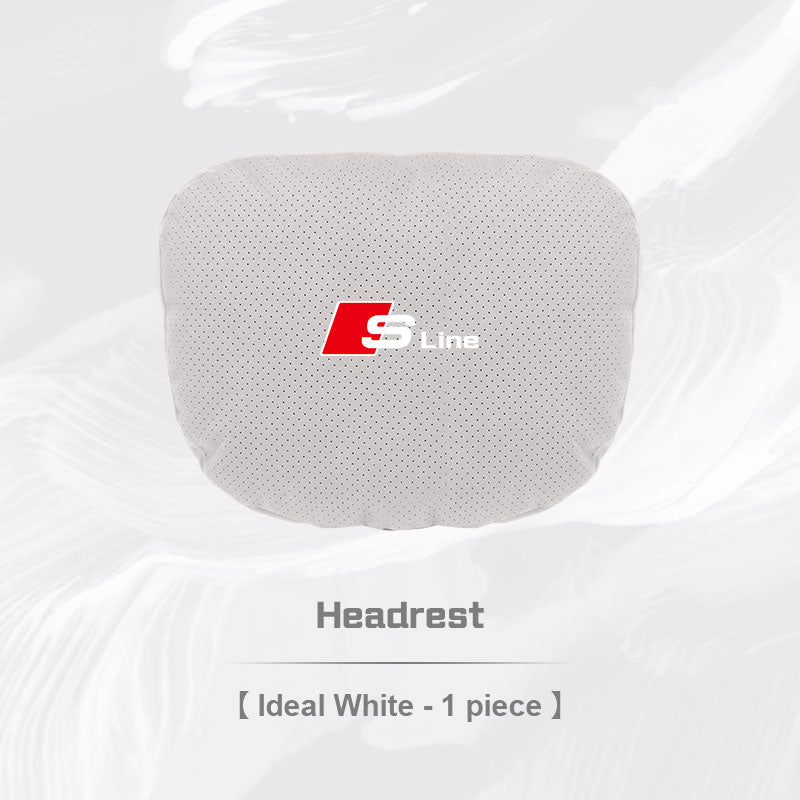Audi S Line Neck Pillow and Lumbar Support Cushion Set