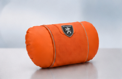 Peugeot Car Neck Pillow & Lumbar Support Cushion - Headrest Orange