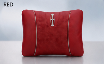Lincoln Car Neck Pillow & Lumbar Support Cushion - Lumbar Red