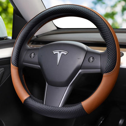 غطاء عجلة قيادة جلدي Tesla Model 3