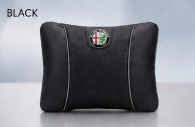 Alfa Romeo Car Neck Pillow & Lumbar Support Cushion - Lumbar Black