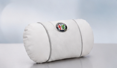 Alfa Romeo Car Neck Pillow & Lumbar Support Cushion - Headrest White