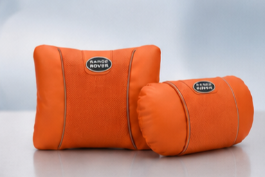 Range Rover Car Neck Pillow & Lumbar Support Cushion - Set Orange