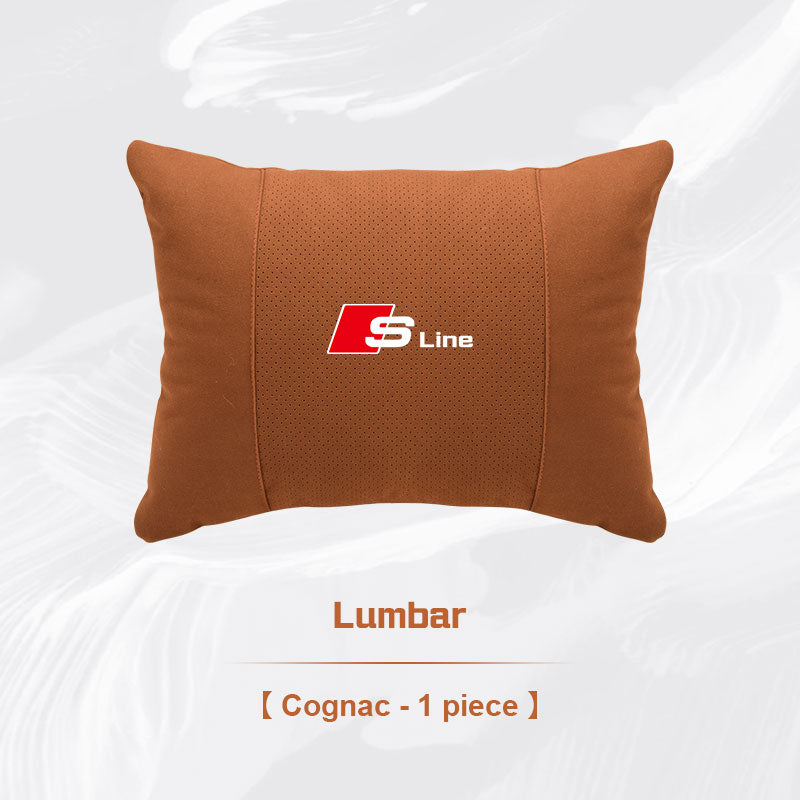 Audi S Line Neck Pillow and Lumbar Support Cushion Set