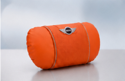 MINI Cooper Car Neck Pillow & Lumbar Support Cushion - Headrest Orange