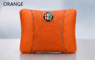 Alfa Romeo Car Neck Pillow & Lumbar Support Cushion - Lumbar Orange