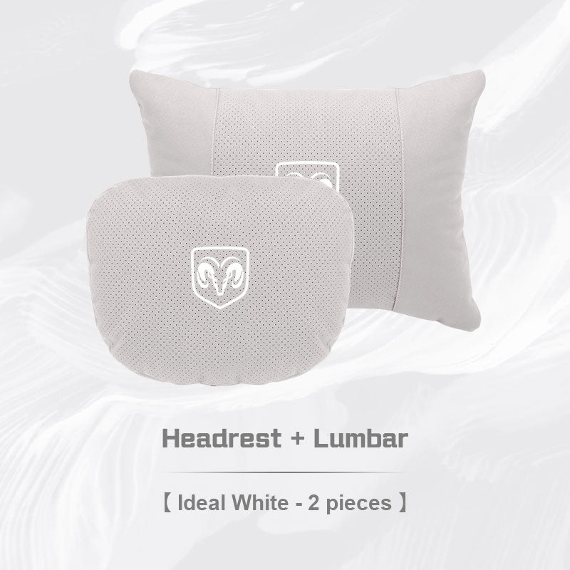 Dodge Neck Pillow and Lumbar Support Cushion Set