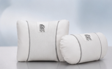 Rolls-Royce Car Neck Pillow & Lumbar Support Cushion - Set White