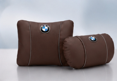BMW Car Neck Pillow and Lumbar Support Cushion Set