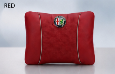 Alfa Romeo Car Neck Pillow & Lumbar Support Cushion - Lumbar Red