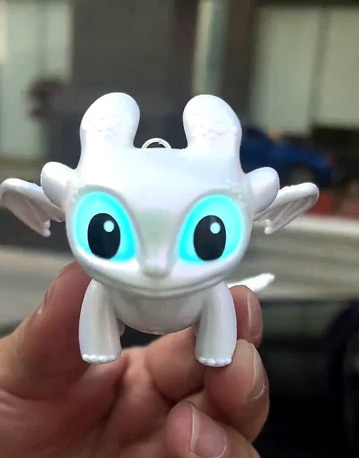 Light Up Night & Light Fury Keychain – Glowing Dragon - Light Fury