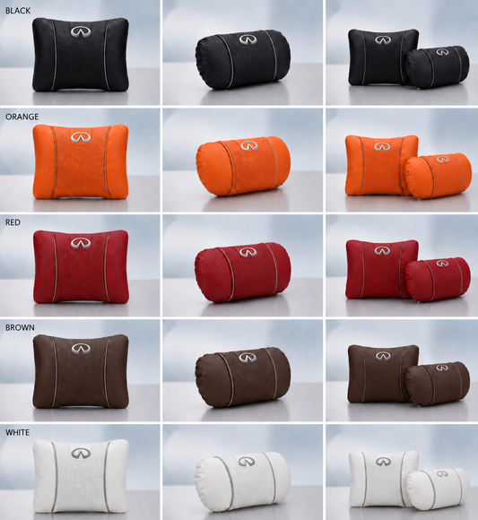 Infiniti Car Neck Pillow & Lumbar Support Cushion