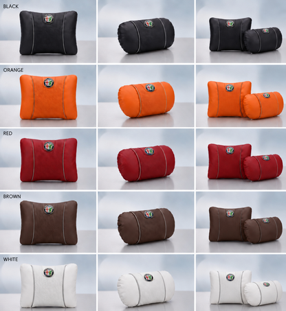 Alfa Romeo Car Neck Pillow & Lumbar Support Cushion