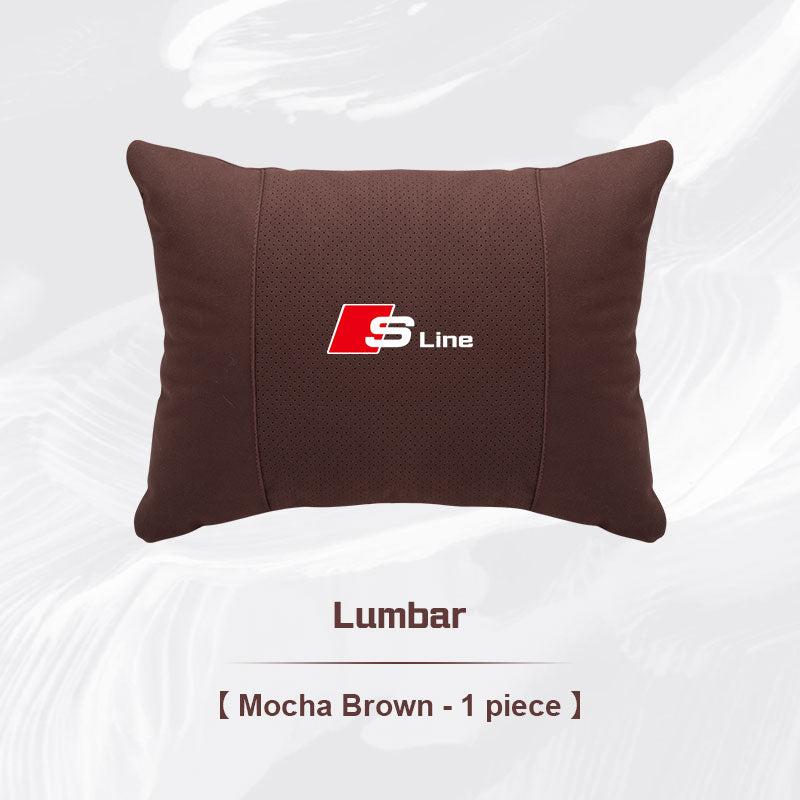 Audi S Line Neck Pillow and Lumbar Support Cushion Set