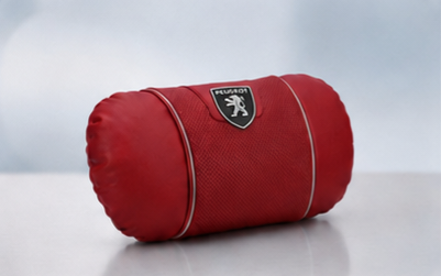 Peugeot Car Neck Pillow & Lumbar Support Cushion - Headrest Red