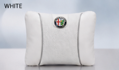 Alfa Romeo Car Neck Pillow & Lumbar Support Cushion - Lumbar White