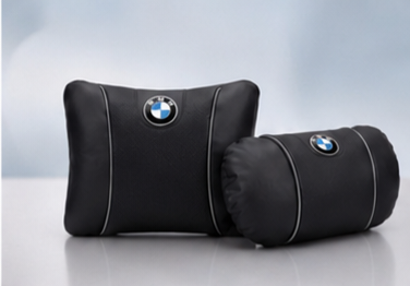 BMW Car Neck Pillow and Lumbar Support Cushion Set