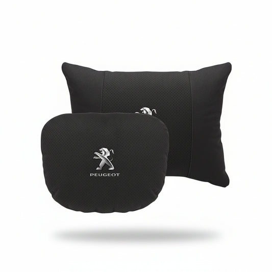 Peugeot Neck Pillow and Lumbar Support Cushion Set