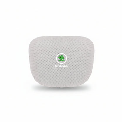 Skoda Car Neck Pillow and Lumbar Support Cushion Set