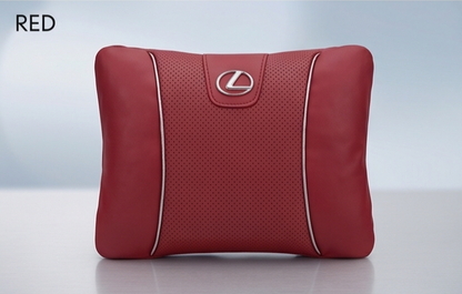 Lexus Car Neck Pillow & Lumbar Support Cushion - Lumbar Red
