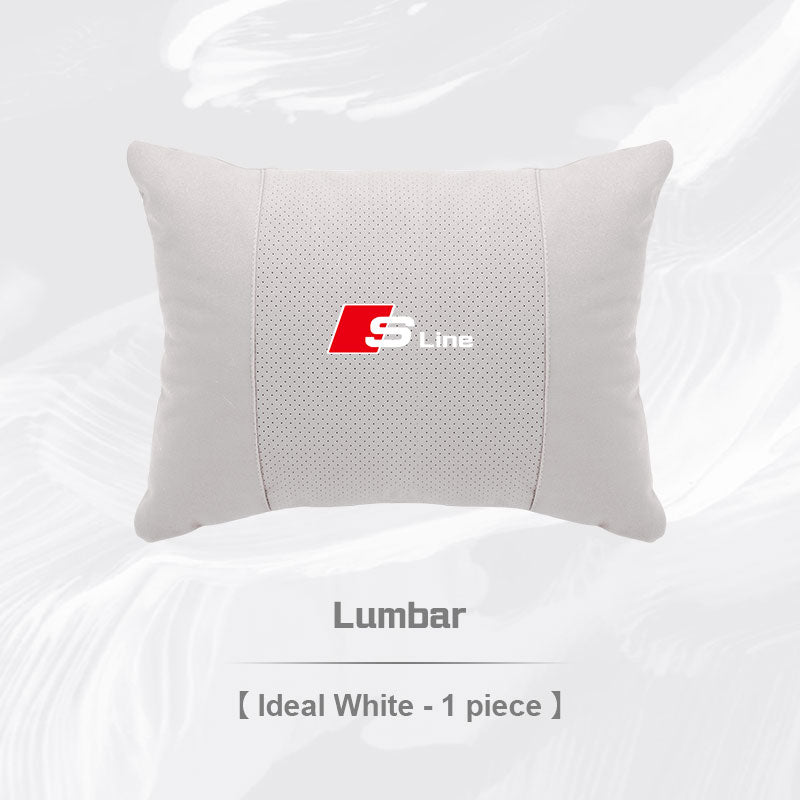 Audi S Line Neck Pillow and Lumbar Support Cushion Set
