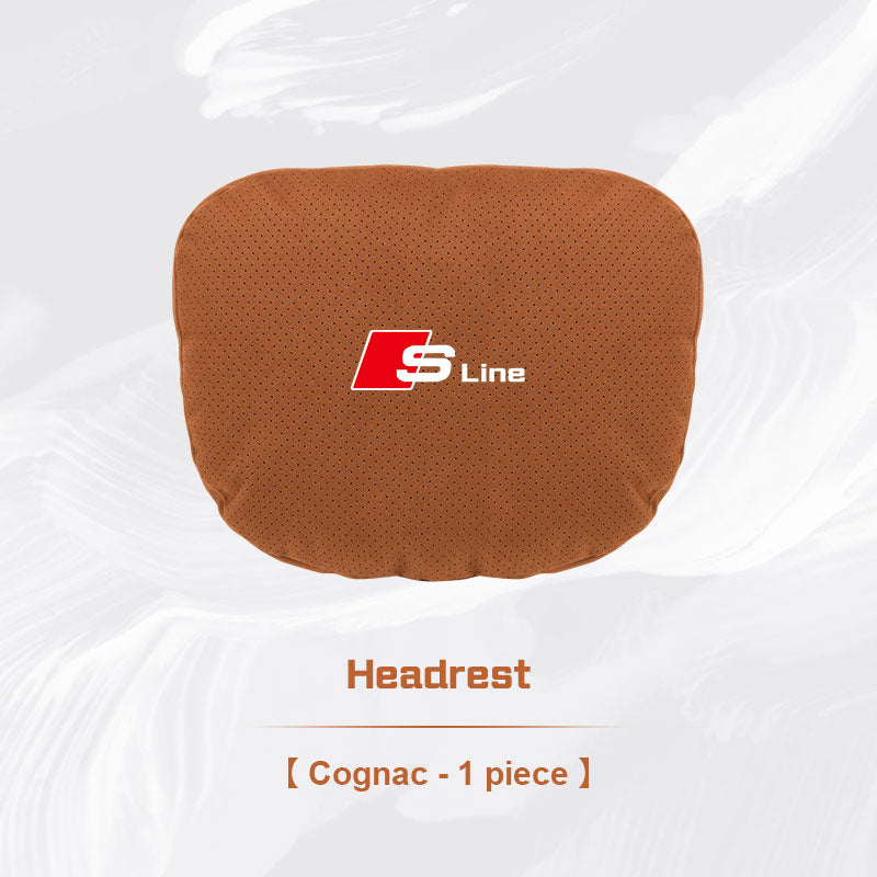 Audi S Line Neck Pillow and Lumbar Support Cushion Set