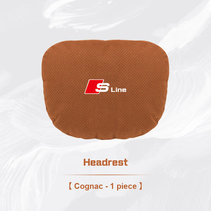 Audi S Line Neck Pillow and Lumbar Support Cushion Set