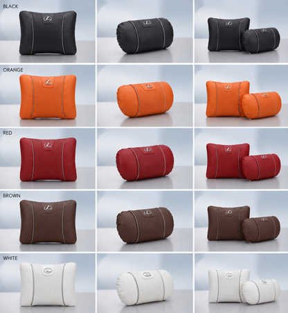 Lexus Car Neck Pillow & Lumbar Support Cushion