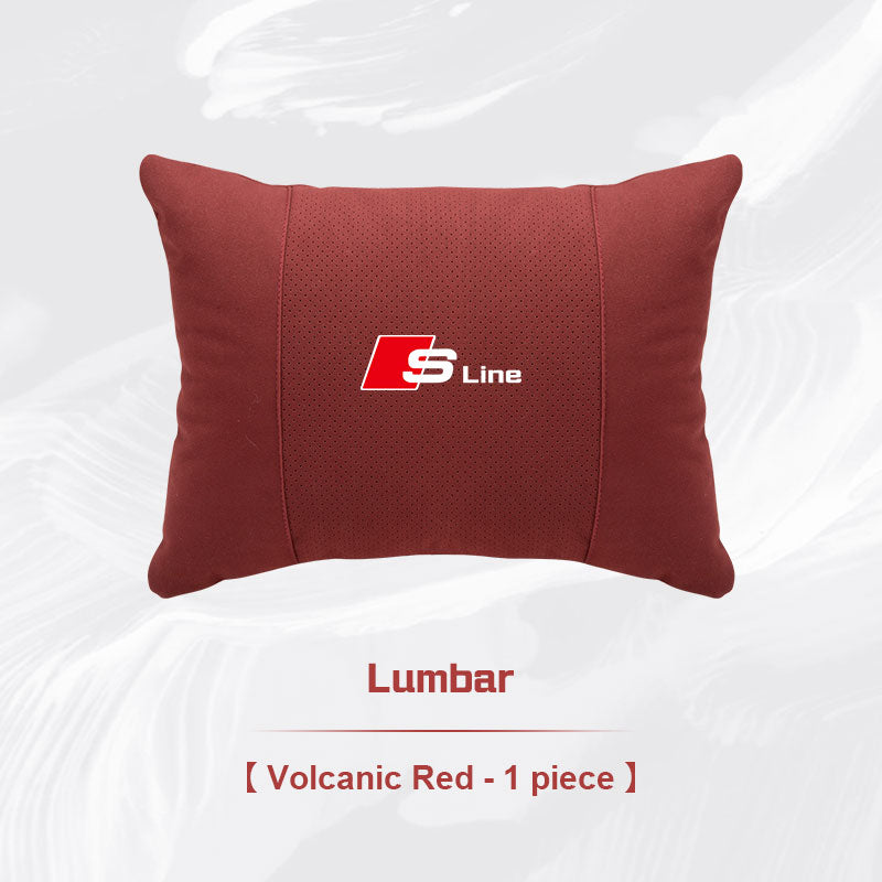 Audi S Line Neck Pillow and Lumbar Support Cushion Set