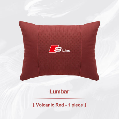 Audi S Line Neck Pillow and Lumbar Support Cushion Set